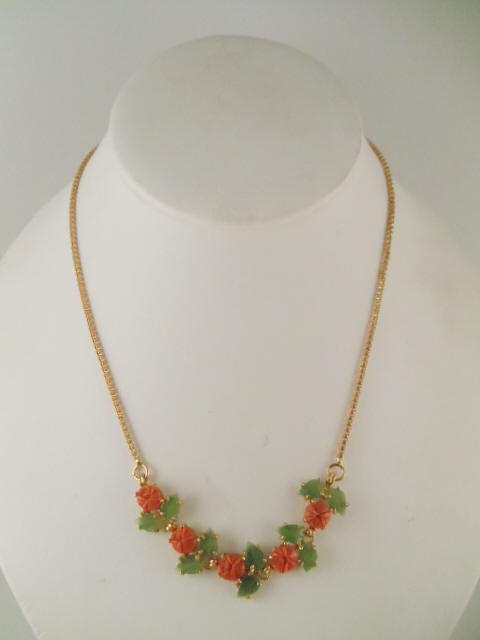 Rose coral sale necklace designs